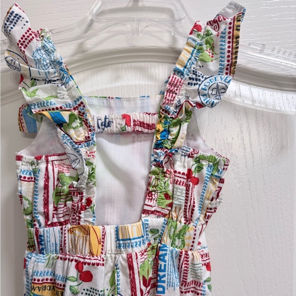 Tahari Multicolor Graphic Print Romper girls size 5 - Picture 4 of 4